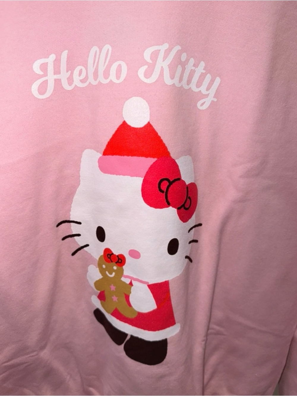 Hello Kitty Pink Holiday Crewneck Sweatshirt - Picture 2 of 6